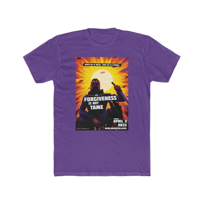 T-shirt mockup - Forgiveness Ain't Tame - Front - Purple