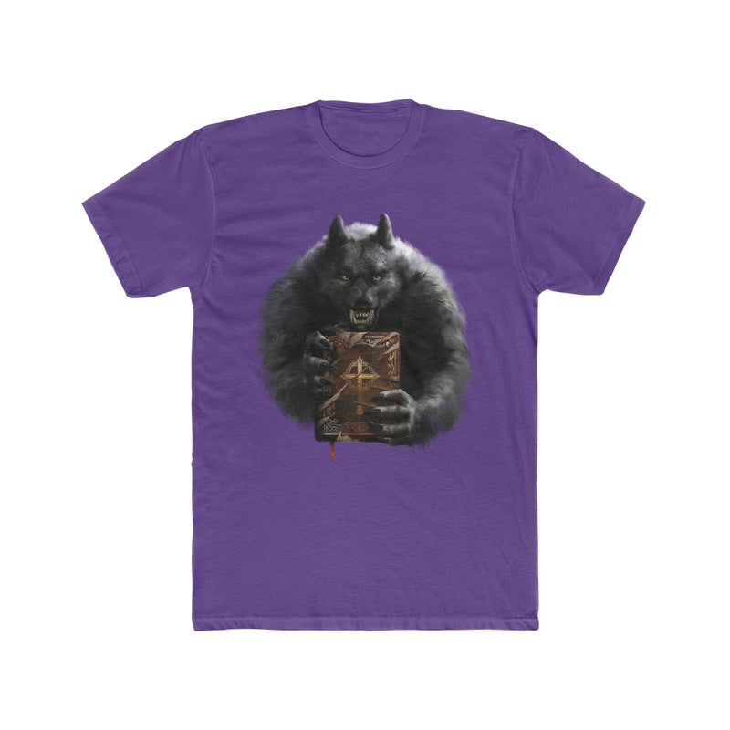 T-shirt mockup - Don't Judge a Book... Werewolf - Front - Purple