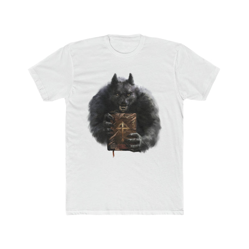 T-shirt mockup - Don't Judge a Book... Werewolf - Front - White