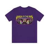 T-shirt mockup - Narrow Is The Path - Front - Purple