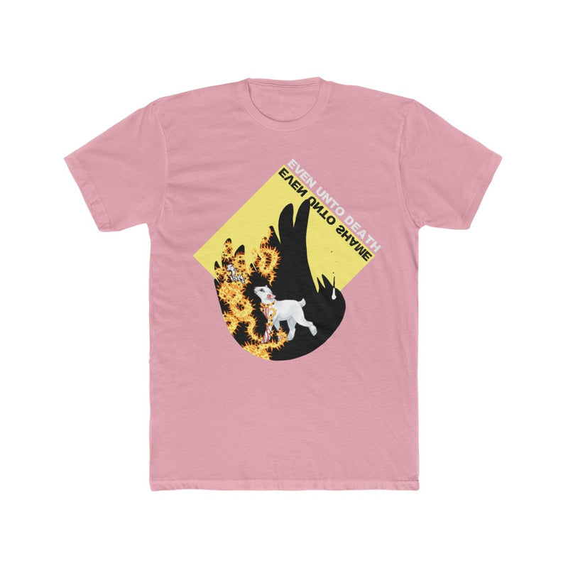 T-shirt mockup - Even Unto Death - Front - Pink