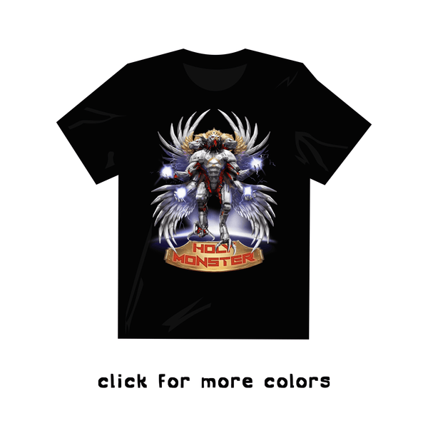 Custom t-shirt mockup - Holy Monster, Cherub - Front - Black