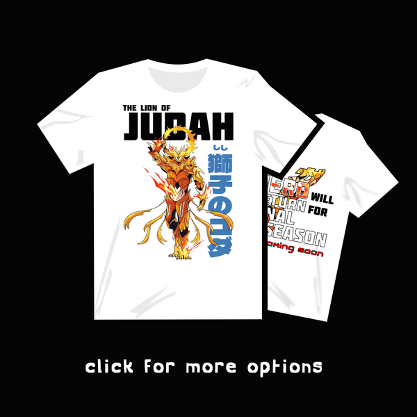 Custom t-shirt mockup - Lion of Judah: Overcomer - Front - White